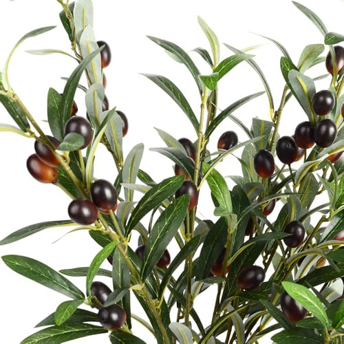 6 Piezas De Plantas Artificiales Follaje Ramas De Olivo Tall