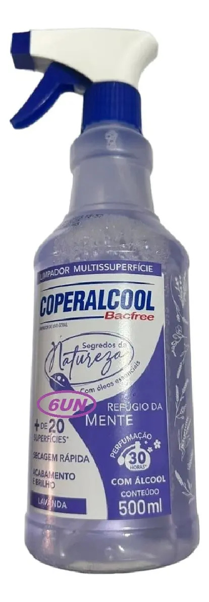 Limpador Multiuso Coperalcool Lavanda Refúgio Da Mente 500ml 6 Unidades