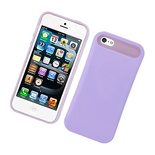 Funda Para iPhone 5/5s Pastel Morado Silicon And Durocase-02