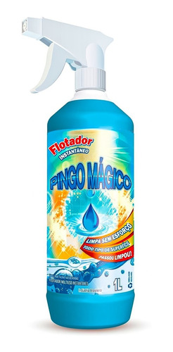 Pingo Mágico Limpa Box Vidros Grelha Fogão 1lt Caixa C/ 6un