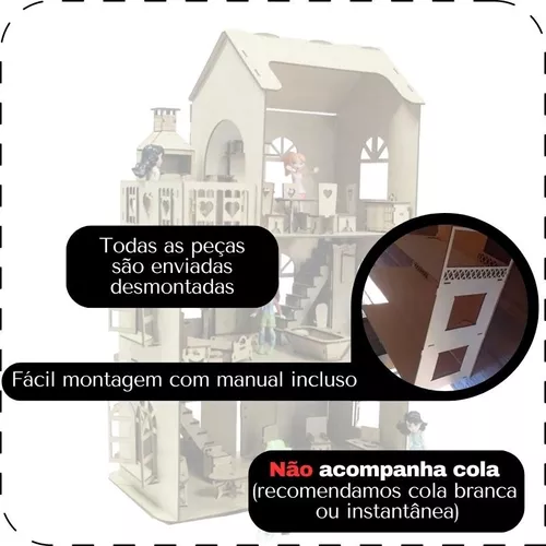 Casa Casinha Grande Da Polly Barbie + 28 Mini Móveis_b em Promoção