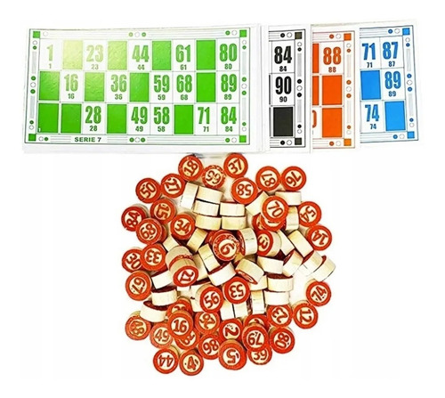 Juego Loteria Lota Bingo Clásico Números  Plasticos