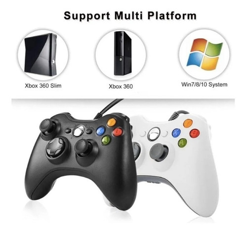 Imagen 3 de 4 de Control Joystick Alámbrico Xbox 360 Usb, Pc Y Android