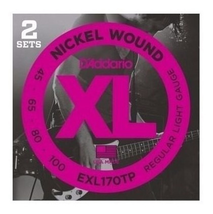 Encordado D'addario Exl170-tp Bajo 1 Juego 045 Nickel P/uni