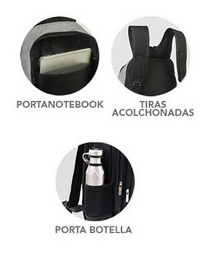 Imagen 3 de 5 de Mochila Urbana Porta Notebook Polo Original Cod 50808 Ellobo