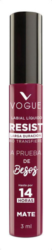 Labial Larga Duracion Resist Vogue Acabado Mate Color Valiente