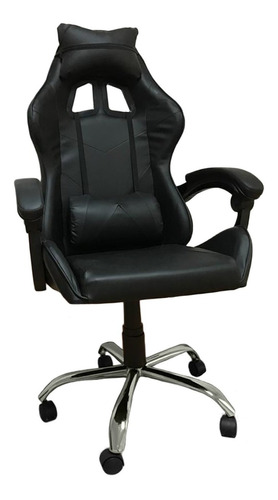 Sillón Escritorio Reclinable 2 Almohadones Negro 007 -cuotas