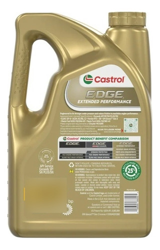Aceite Castrol 5w30 Extended Performance 25000 Millas 4.73l