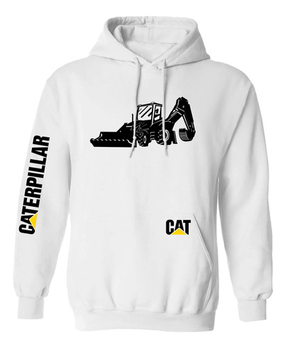 Sudadera Mod Cat Retro Excavadora En Vinil 