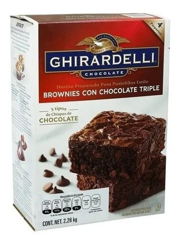 Harina Para Brownies Triple Chocolate 2.26 Kg Ghirardelli