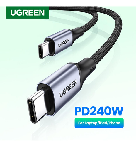 Cable Usb Tipo C 240w Pd3.1 Para Macbook Air Pro iPad Ugreen