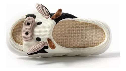 Zapatillas De Vaca Para Mujer, De Lino Suave Y Cómodo