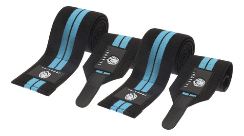 Rodilleras + Muñequeras Kit Entrenamiento Gym Y Deportes Color Azul