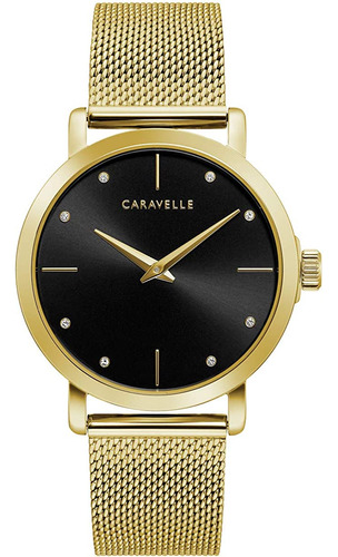 Caravelle Min/max Ladies Crystal Watch