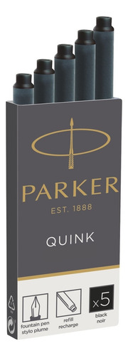 Cartucho de tinta negra Parker Quink S0116200/3011031pp