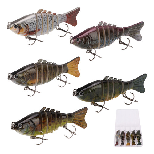 Juego De Señuelos De Pesca Swimbait, Con Múltiples Articulac