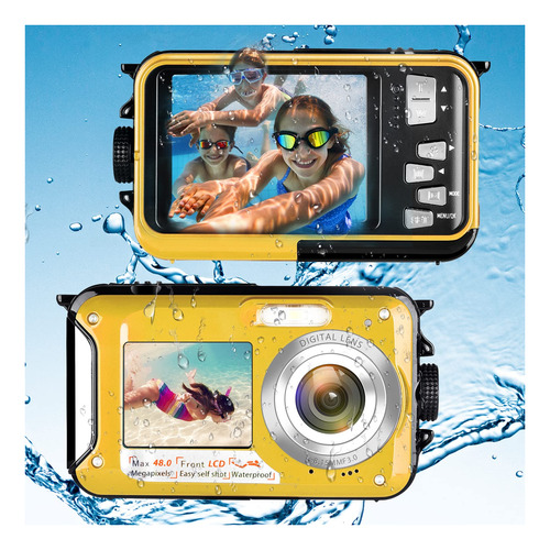 Camara Impermeable Submarina Full Hd 2.7 K Digital Zoom 48