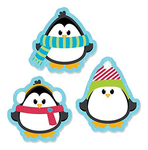 Recorte Navideño Forma Pingüino  24 Unidad