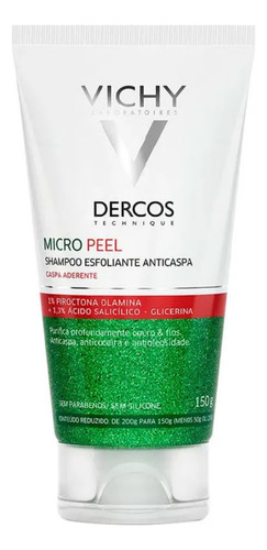 Shampoo Esfoliante Anticaspa Dercos Micropeel 150g Vichy