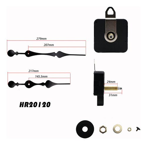 Silent Sweep Quartz Clock Motor Kit Reemplazo Del Movimiento