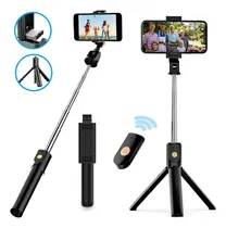 Comprar Duo de Selfie Stick Trípode Con Control Remoto Inalámbrico Para Celular Utilizado Para Fotografía, Transmisión En Vivo, Grabación De Video