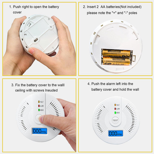 Detector De Monoxido De Carbono Alarma Alta Sensibilidad