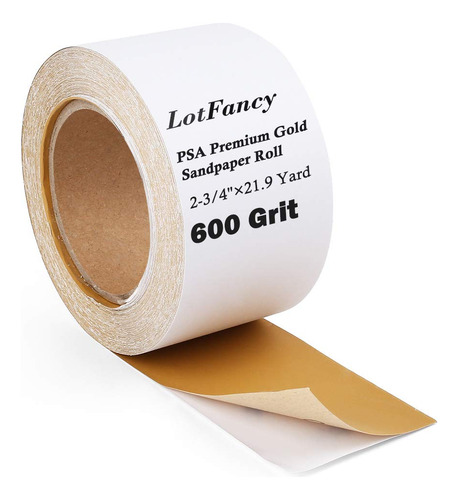 Lotfancy Rollo De Papel De Lija Psa De Grano 600, Autoadhesi