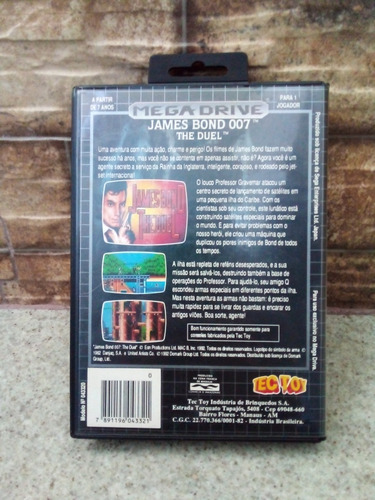 Cartucho Mega Drive 007 Original Completo. Relíquia. (Usado)