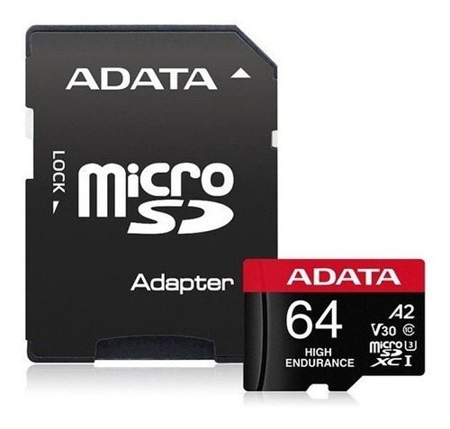 Imagen 1 de 3 de Memoria Adata Micro Sd Sdxc 64gb Cl10 V30 A2 High Endurance
