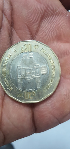 Moneda De 20 Pesos Tenochtiltlan 