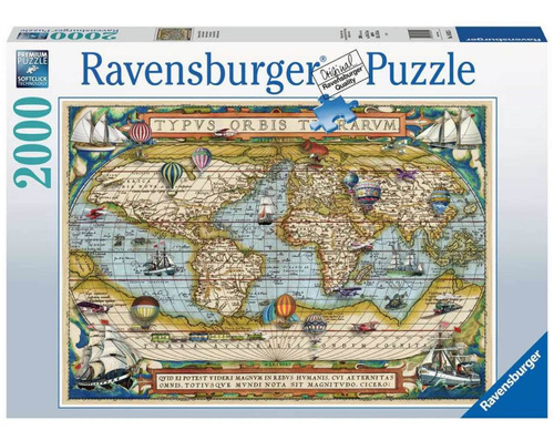 Rompecabezas Ravensburger 2000 Alrededor Del Mundo Mapamundi