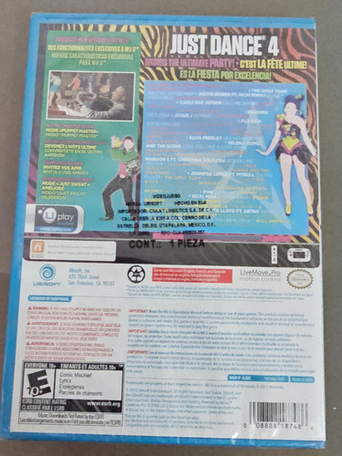 Just Dance 4 Wiiu Nuevo Sellado En Buen Estado