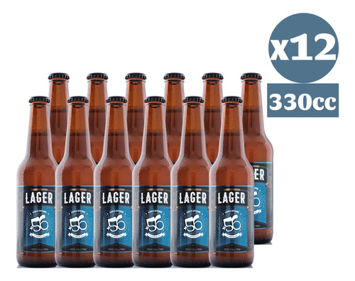 Pack 12x Cerveza Artesanal +56 Lager 330cc Botella