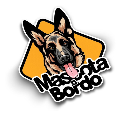 Sticker Letrero Adhesivo Auto Perro Mascota A Bordo Pastor A