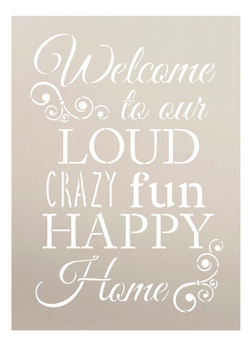 Loud Crazy Fun Studior12 Family Word Art  Plantilla Mylar 8