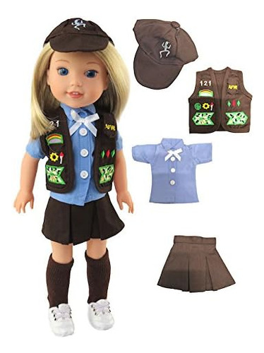 Uniforme Brownie Scout De American Fashion World Para Muñeca