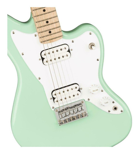 Guitarra eléctrica Squier by Fender Mini Jazzmaster HH mini jazzmaster de álamo surf green brillante con diapasón de arce