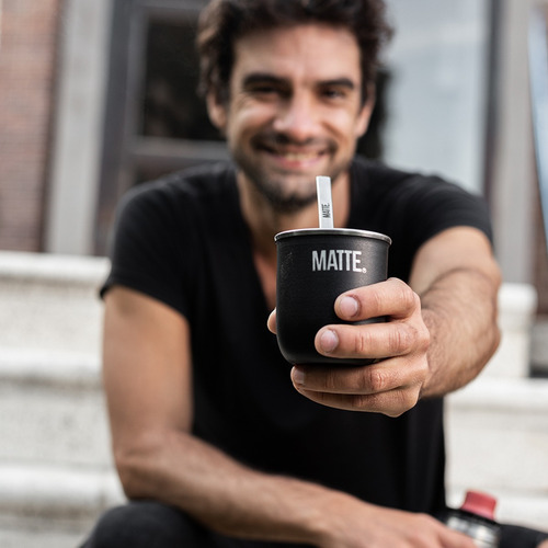 Mate 304 Acero Inoxidable + Bombilla Matte Acero Inoxidable