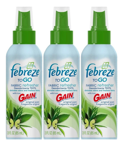 Febreze To Go Refrescante De Telas Con Aroma Original Gain,