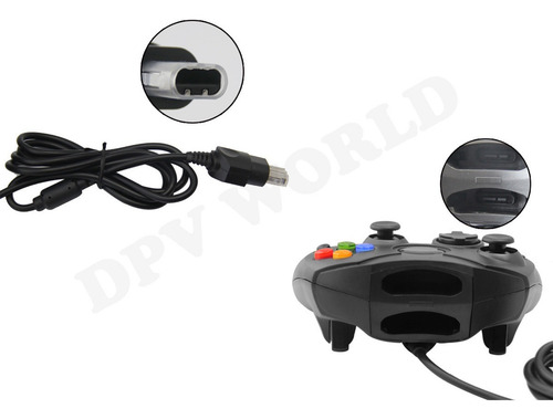 Control Xbox Clasico Alambrico Consola Xbox 2 Ranuras