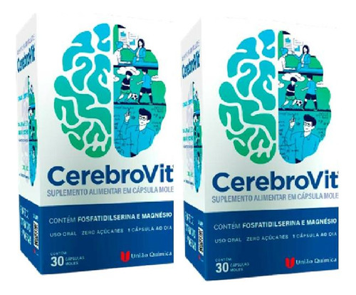 Cerebrovit Com 2 Caixas De 30 Cápsulas Moles Cada
