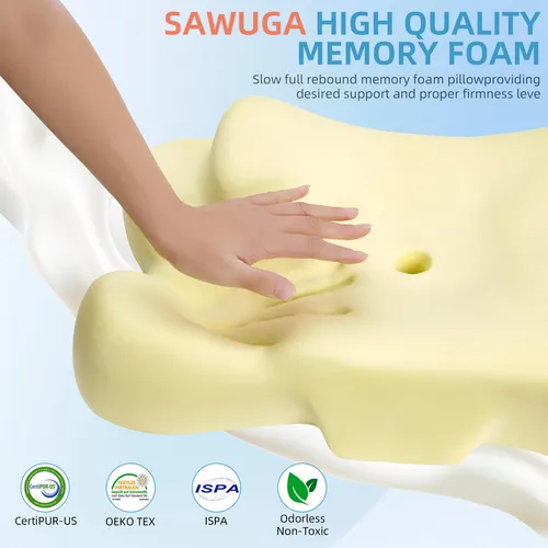 Sawuga Almohada Cervical De Espuma Viscoelástica Para Dolor