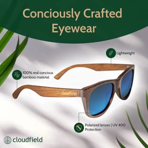 Gafas De Sol Cloudfield Con Marco De Madera Para Hombres Y A