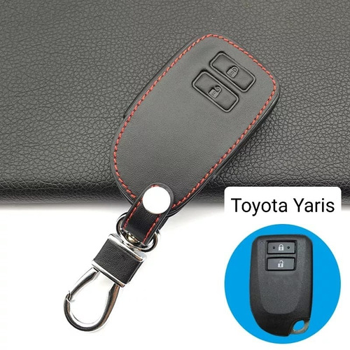 Capa Em Couro Chave Sensor De Presença Carro Toyota Yaris