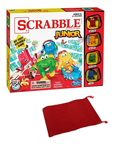 Paquete De Juego De Mesa Scrabble Junior Jr Con Bolsa Con Co