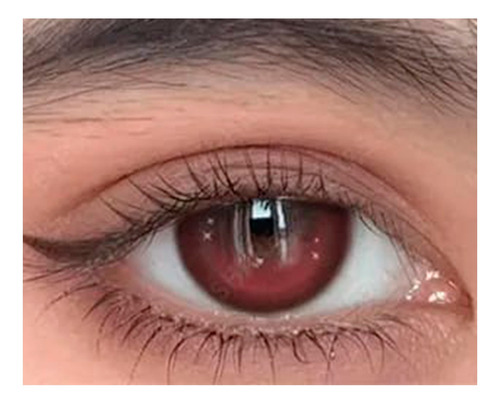 Pupilentes Rosas Cereza Rojos Lentes De Contacto