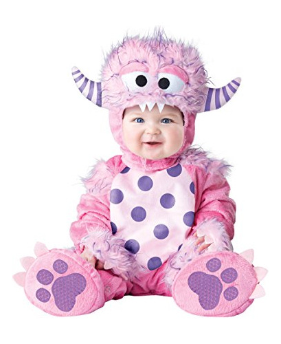 Disfraz Monstruo Rosa Bebé, X-small (0-3 Meses)