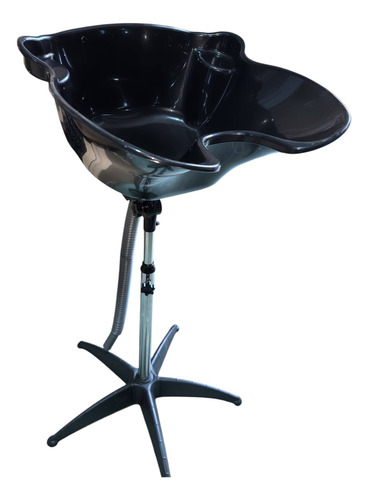 Bacha Lavacabezas Portatil Sin Duchador Premium + Accesorios Negro Reclinable