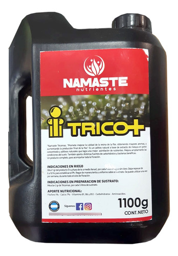 Fertilizante Namaste Trico+ 1100g Melaza Carbohidratos Flora
