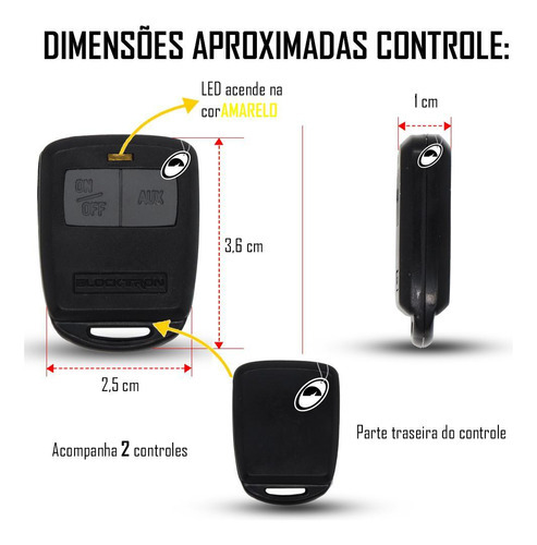 Alarme Automotivo Blocktron Comfort 2 Controles Sirene